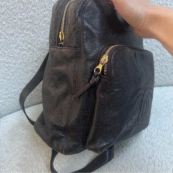 Vintage Chanel Pebble Leather Backpack - Picture 3 of 12